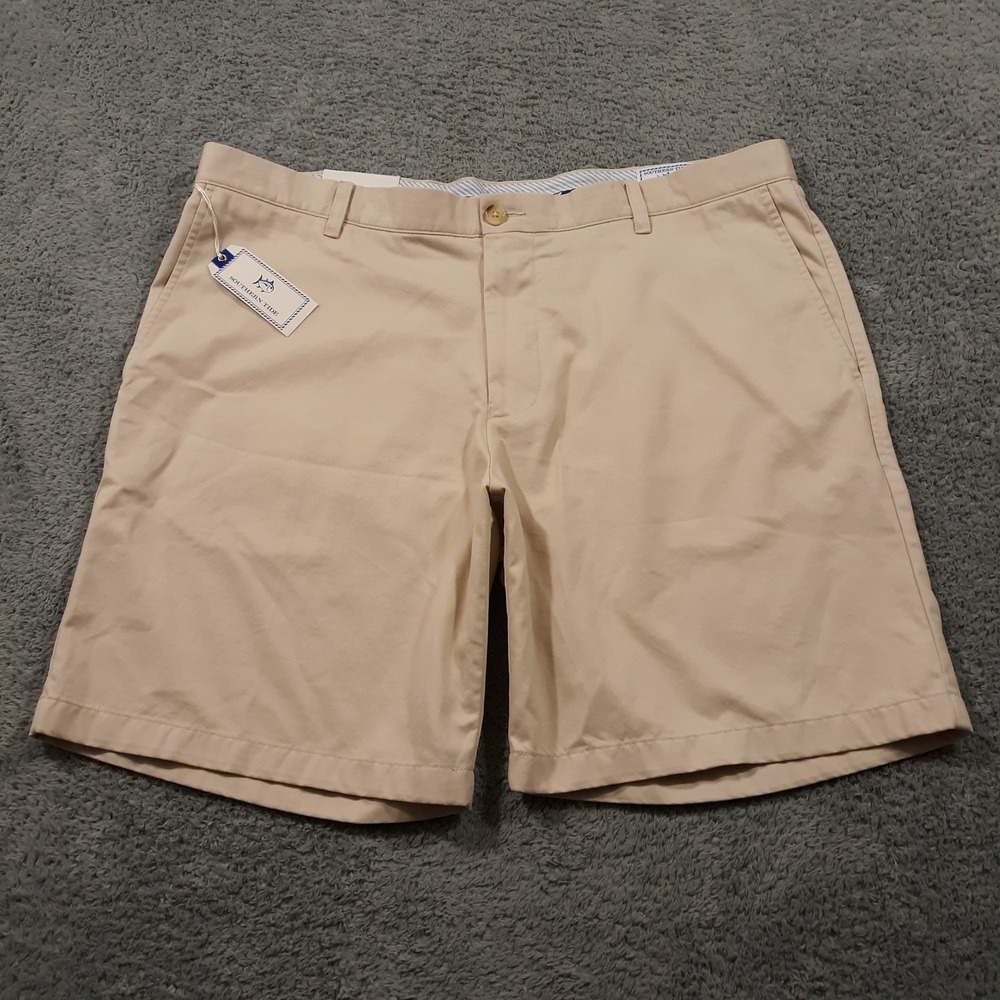 Southern Tide The Skipjack Shorts Mens Size 40 x 9 Beige Cotton Modal NEW